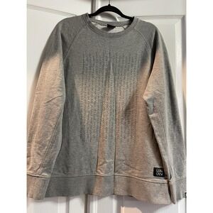 Goat Crew Sweatshirt Mens Large Gray Crewneck Graphic Pullover Streetwear Raglan